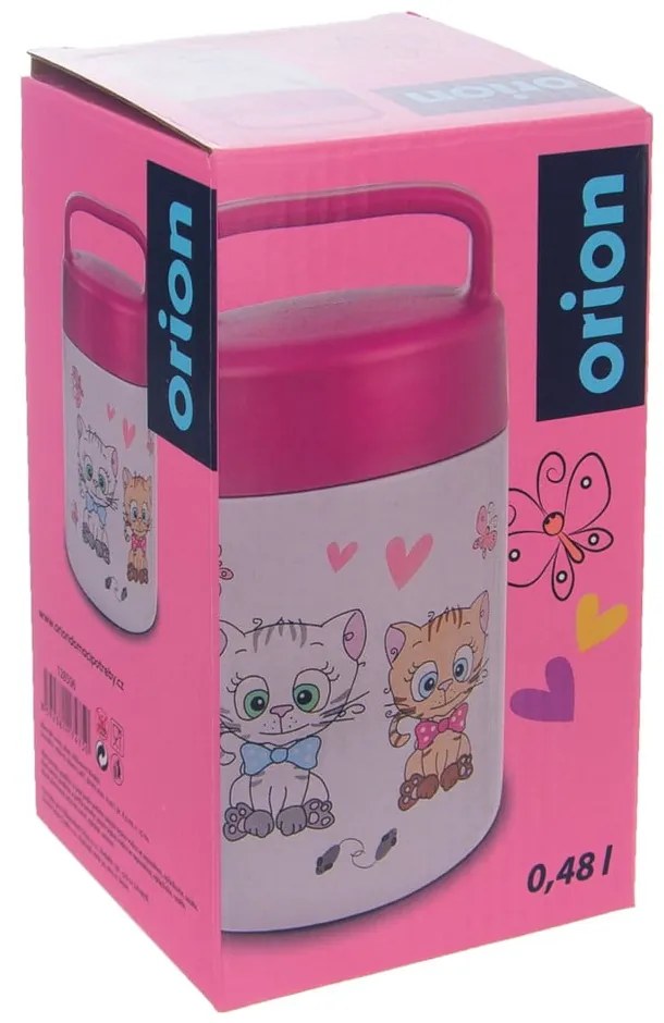 Termos na żywność ze stali nierdzewnej Orion Kittens, 480 ml