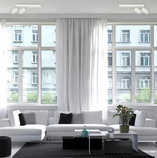 Biały podwójny plafon reflektorowy - A303 N7-N82