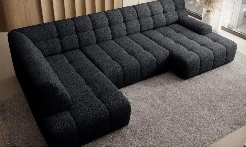 Narożnik COCOON XL w układzie U z elektryczną regulacją siedziska Lewostronny w tkaninie JAGUAR 22