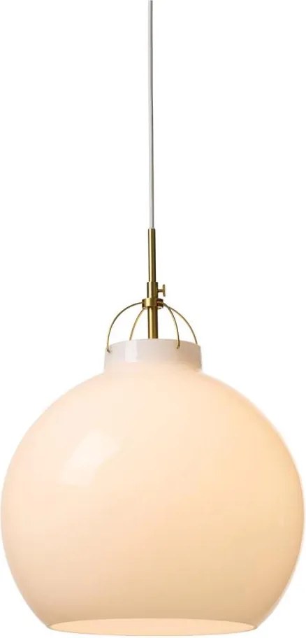 Halo Design 748068 - Lampa wisząca na lince TOSCANA 1xE27/40W/230V, średnica 36 cm, kremowy/mosiądz