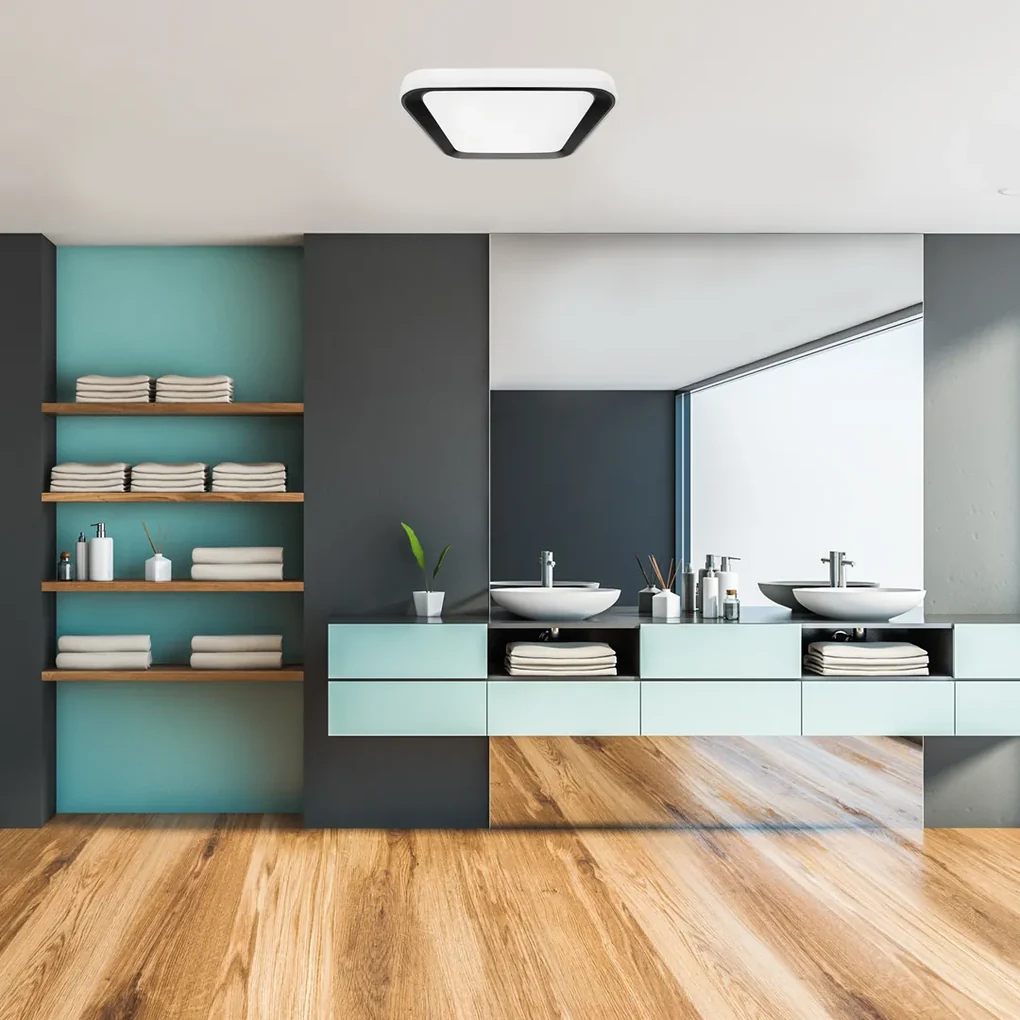 Plafon QUADRO BLACK 66W, kwadrat czarny