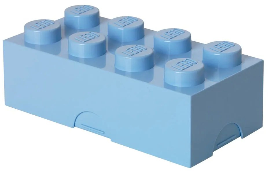 Jasnoniebieski plastikowy pojemnik dziecięcy 20x10x7 cm – LEGO®