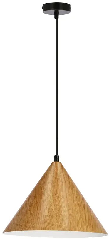 Lampa wisząca z kloszem imitującym drewno jasny dąb - D281 Verdum 6X