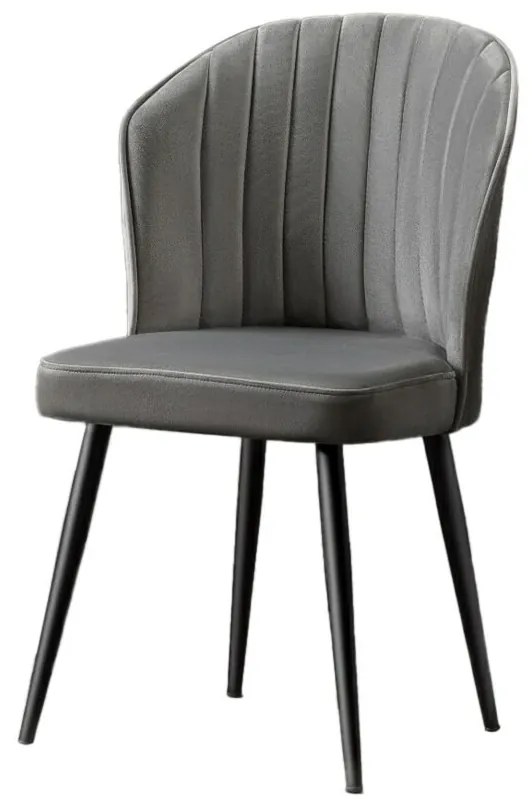 Zestaw krzeseł do jadalni Rubi Grey and Black, 2 szt.
