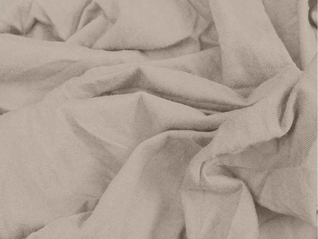 PrzytulneMieszkanie.pl Prześcieradło Jersey cappuccino 90 x 200 cm