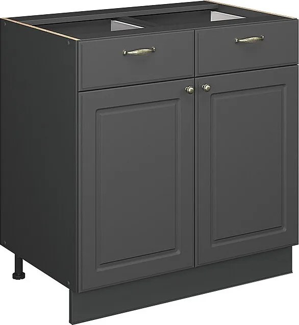 Szafka dolna do kuchni anthrazit-gold landhaus 80x60x82 fame-line