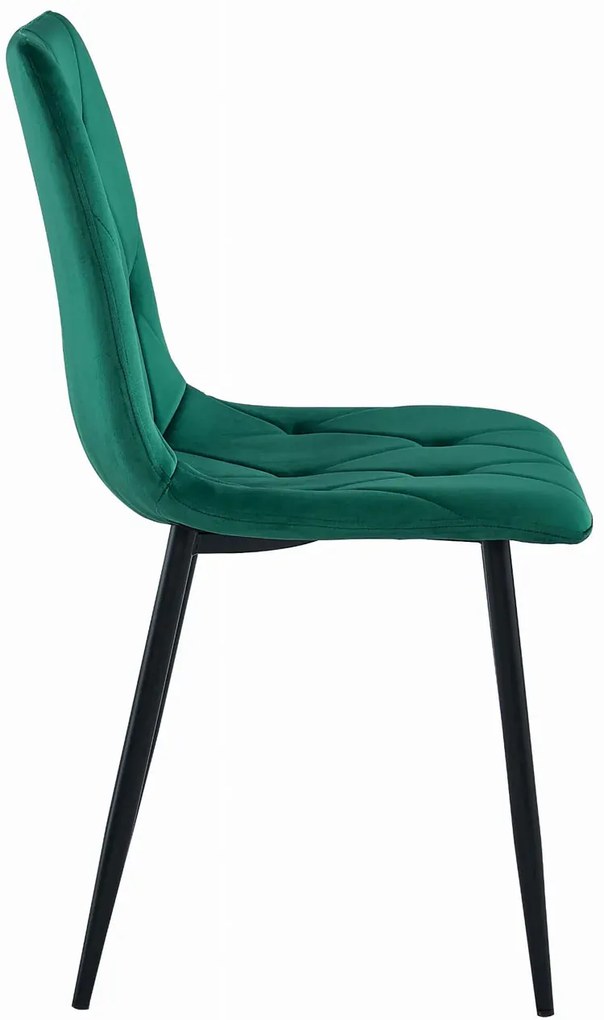 Zielone krzesło tapicerowane nowoczesne H0-E36