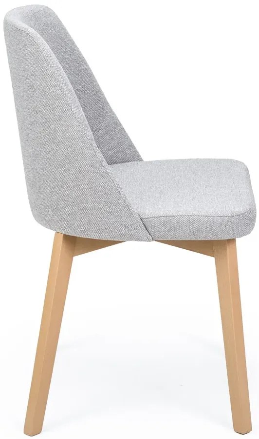 Jasnoszare krzesło drewniane do stołu dąb artisan - Fima 8X