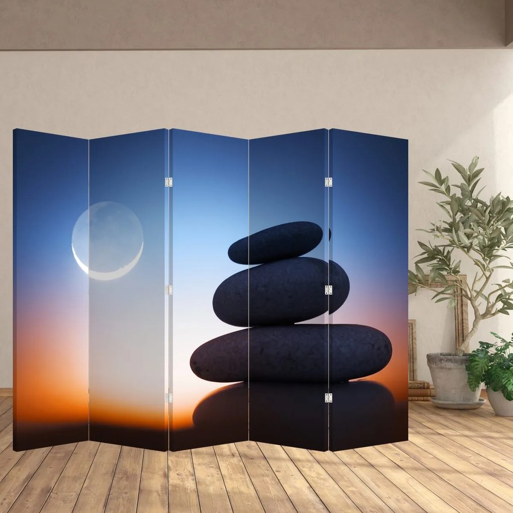 Parawan - Ułożone kamienie jeden na drugim (210x170 cm)