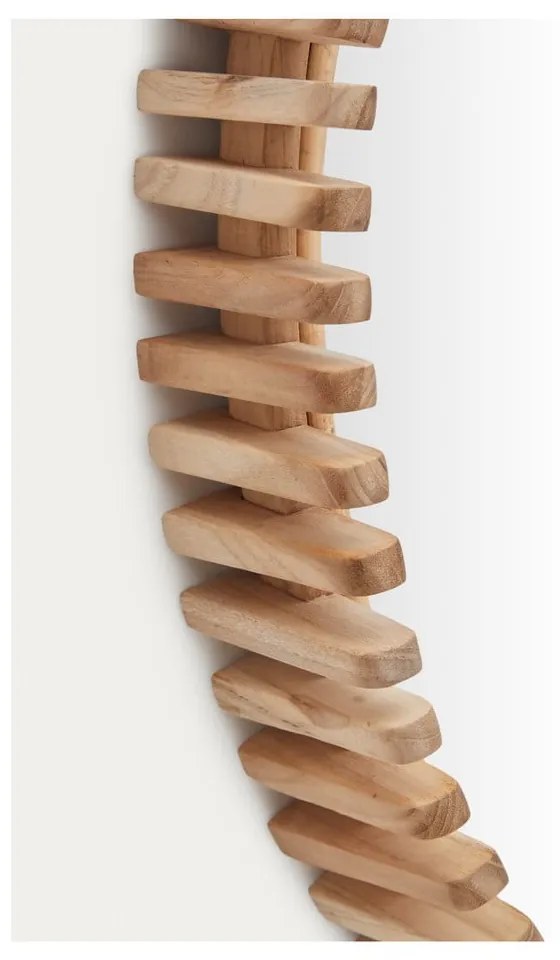 Lustro ścienne z drewnianą ramą ø 80 cm Polke – Kave Home