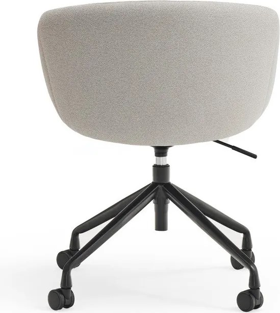 Jasnoszare tapicerowane krzesło biurowe Add – Teulat