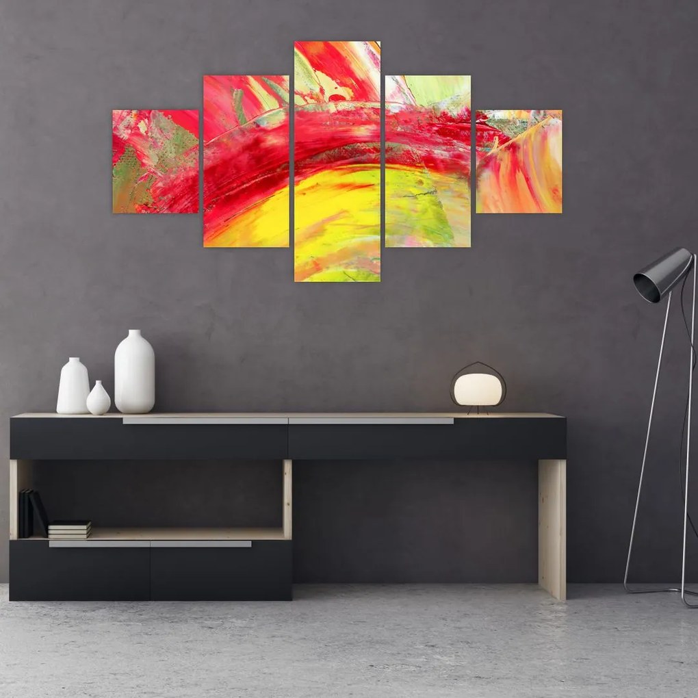Obraz abstrakcji - malarstwo (125x70 cm)