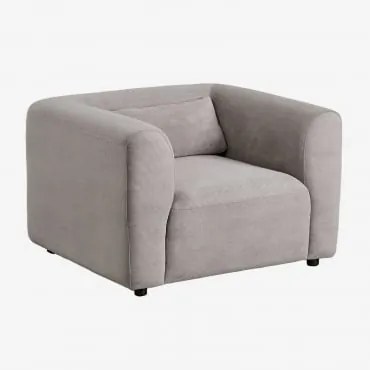 Tapicerowany Fotel Fogler Sztruks Jasny Szary Taupe - Sklum