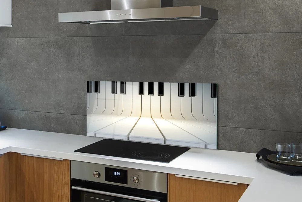 Szklany Panel Klawisze Fortepianu