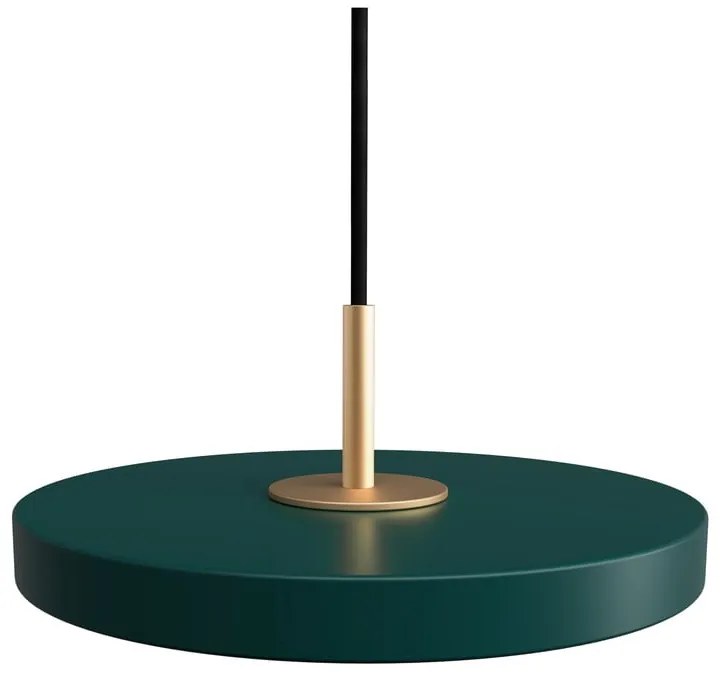 Ciemnozielona lampa wisząca LED z metalowym kloszem ø 15 cm Asteria Micro – UMAGE