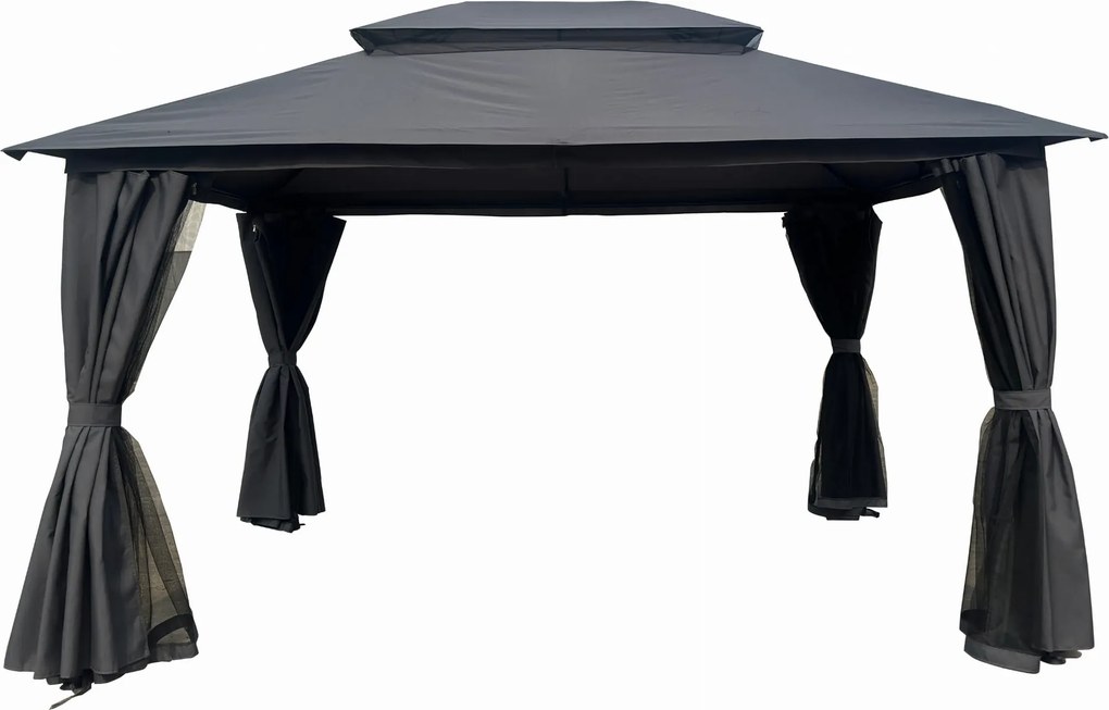 PAWILON OGRODOWY 3X4 M ZE ŚCIANKAMI GRAFITOWY