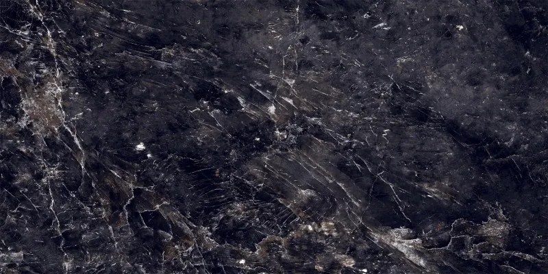Mexen Rokocha Black gres szkliwiony rekt. G1, płytka podłogowo-ścienna 120 x 60 cm, wysoki połysk - TL205-120-060-01