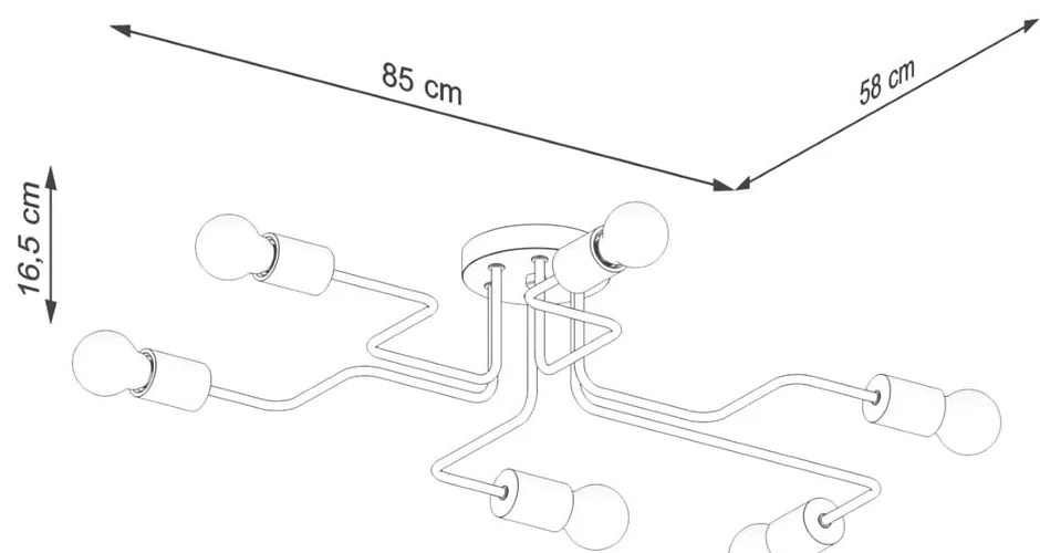 Lampa sufitowa w naturalnym kolorze 58x85 cm Dazzle – Sollux