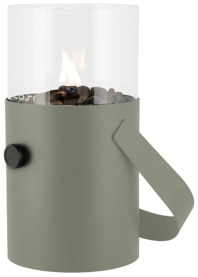 Oliwkowa lampa gazowa Cosi Original, wys. 30 cm