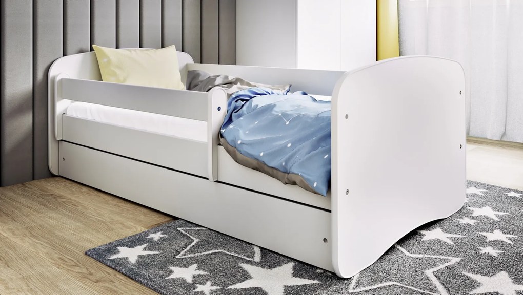 Łóżko dziecięce Babydreams bez obrazka 180x80 z materacem