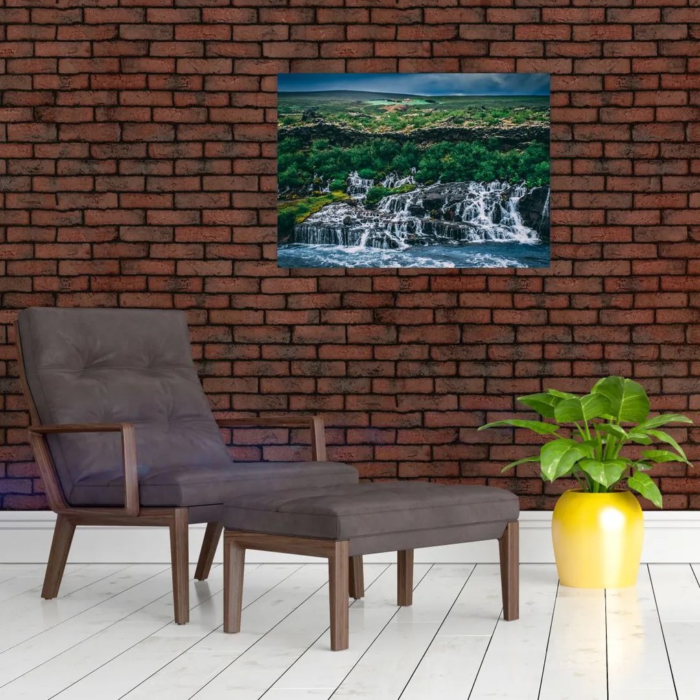 Obraz wodospadów w przyrodzie (70x50 cm)