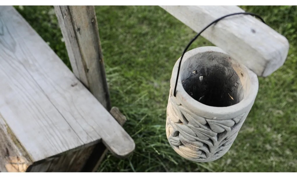 Latarnia dekoracyjna Folia, 19 x 25 cm, beton