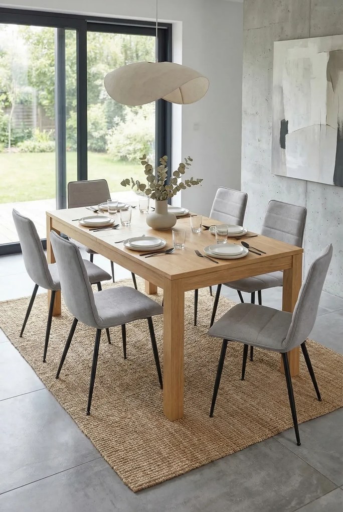 Szare tapicerowane krzesło pikowane B7-N74