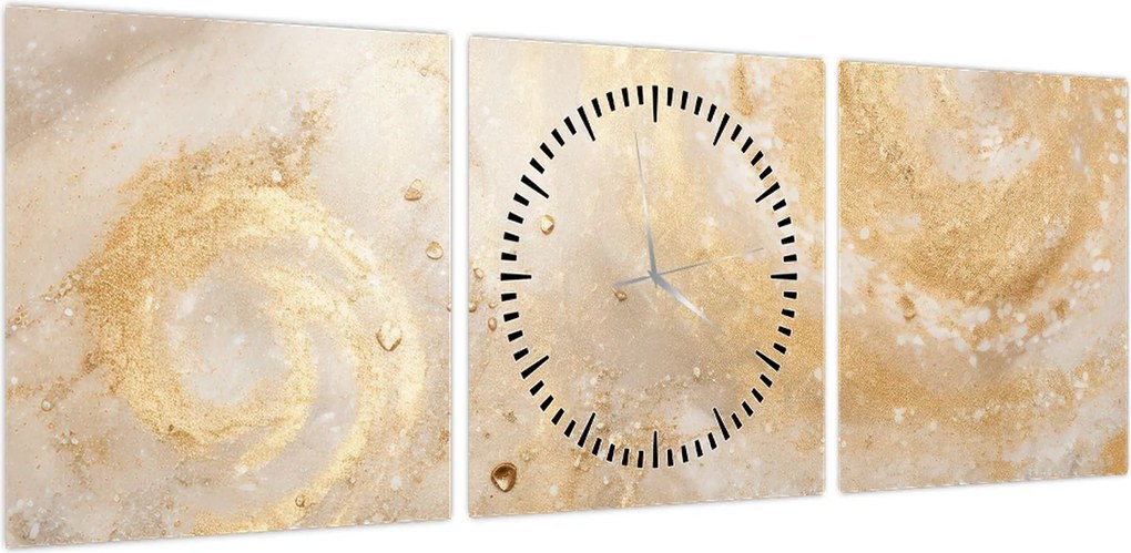 Obraz - Wzorzysta tekstura (z zegarem) (90x30 cm)