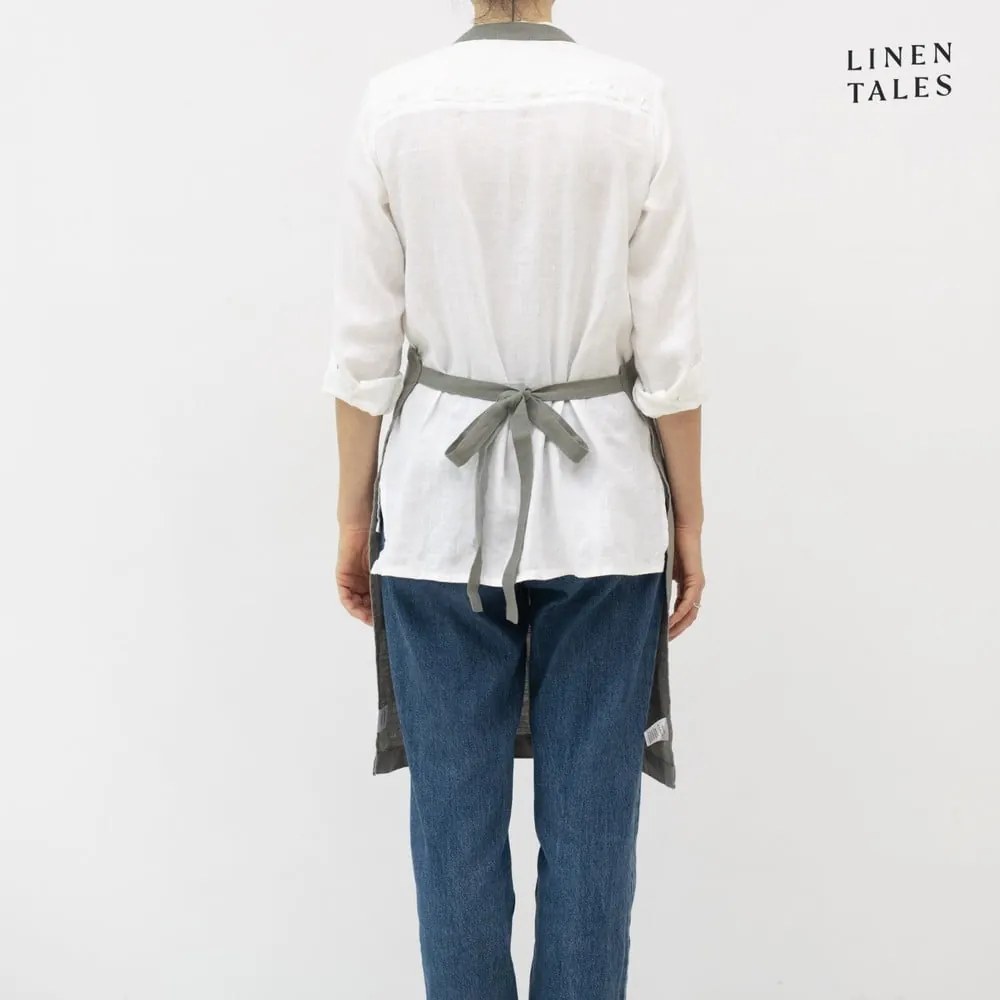 Lniany fartuch Khaki – Linen Tales