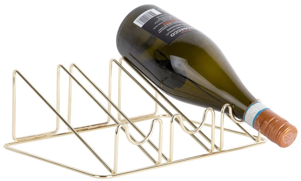 Stojak na wino WIRED, metalowy, 10 x 20 x 28 cm