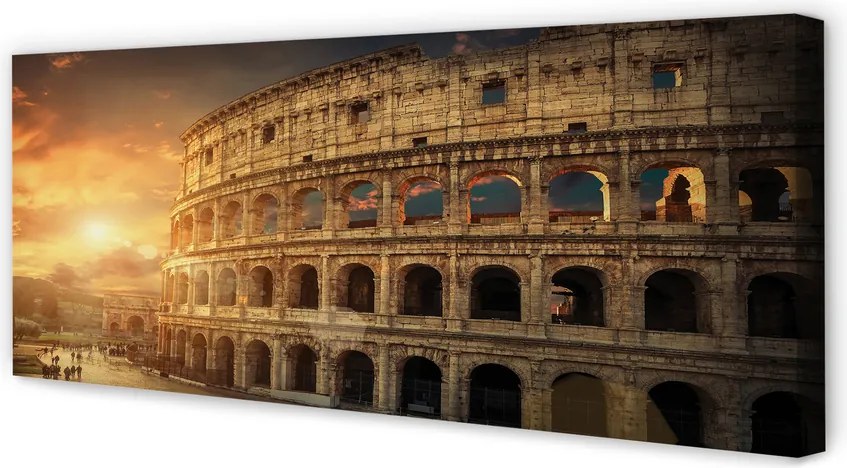 Obraz drukowany na płótnie Złota Godzina przy Koloseum