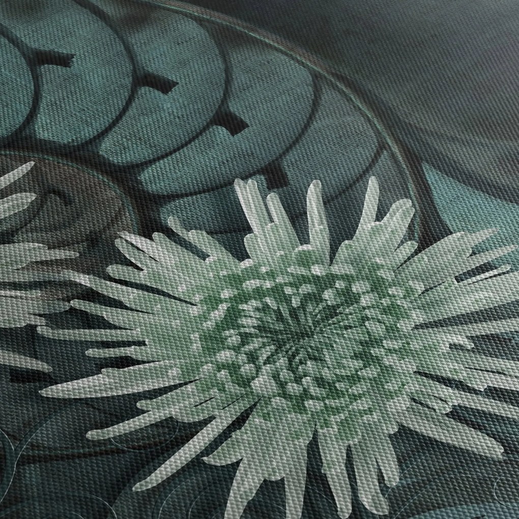Obraz - Zielone kwiaty (170x50 cm)
