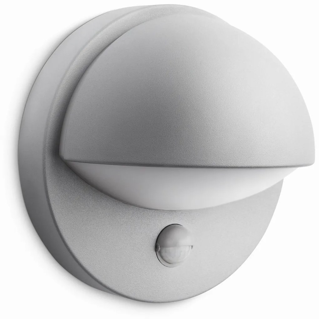 Philips 16246/87/16 Zewnętrzna lampa ścienna z czujnikiem June 19,5 cm, szary