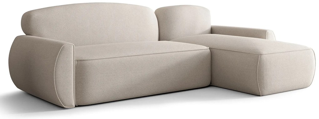 Kremowy nowoczesny narożnik z funkcją spania P3-N58