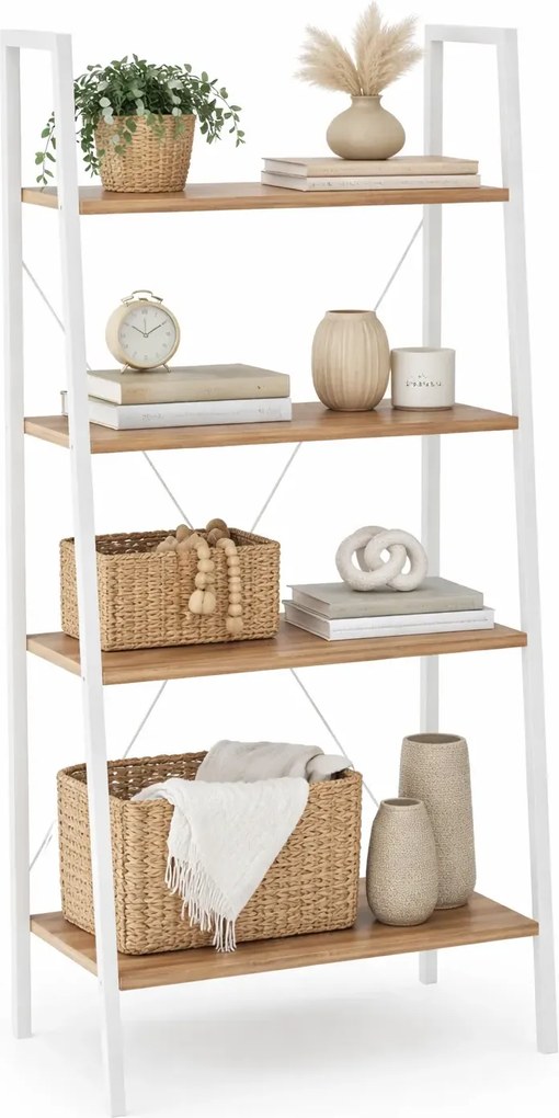 Loftowy Regał Otwarty Dąb Sonoma + Biały G7-M51