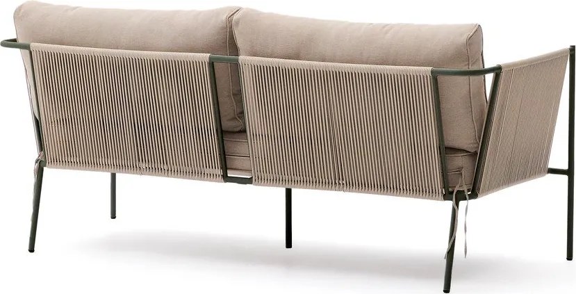 Zielona/beżowa tapicerowana sofa ogrodowa Zivia – Kave Home