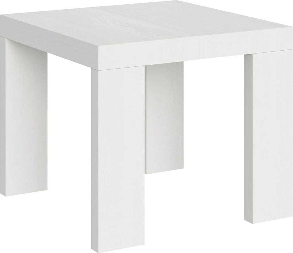 Stół rozkładany 90/246x90 cm Roxell frassino biała