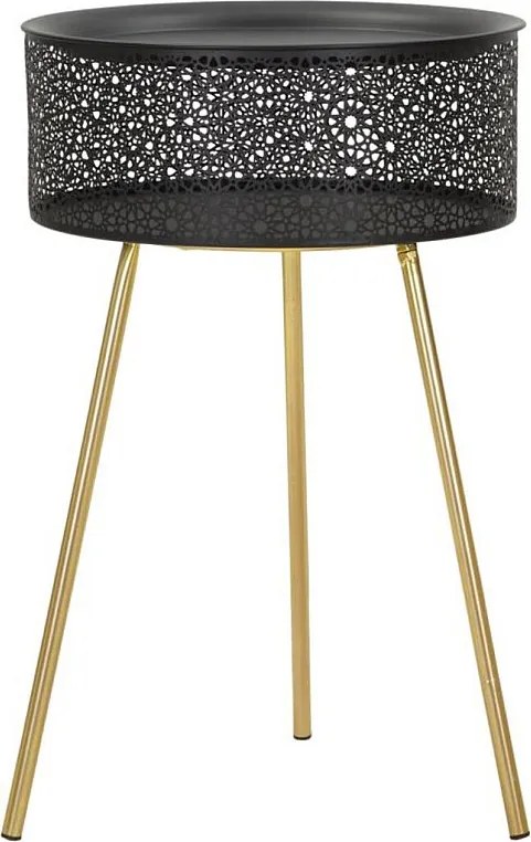 Stolik Kawowy VKH521, Czarny, 40x40x65 cm, Kendra Home