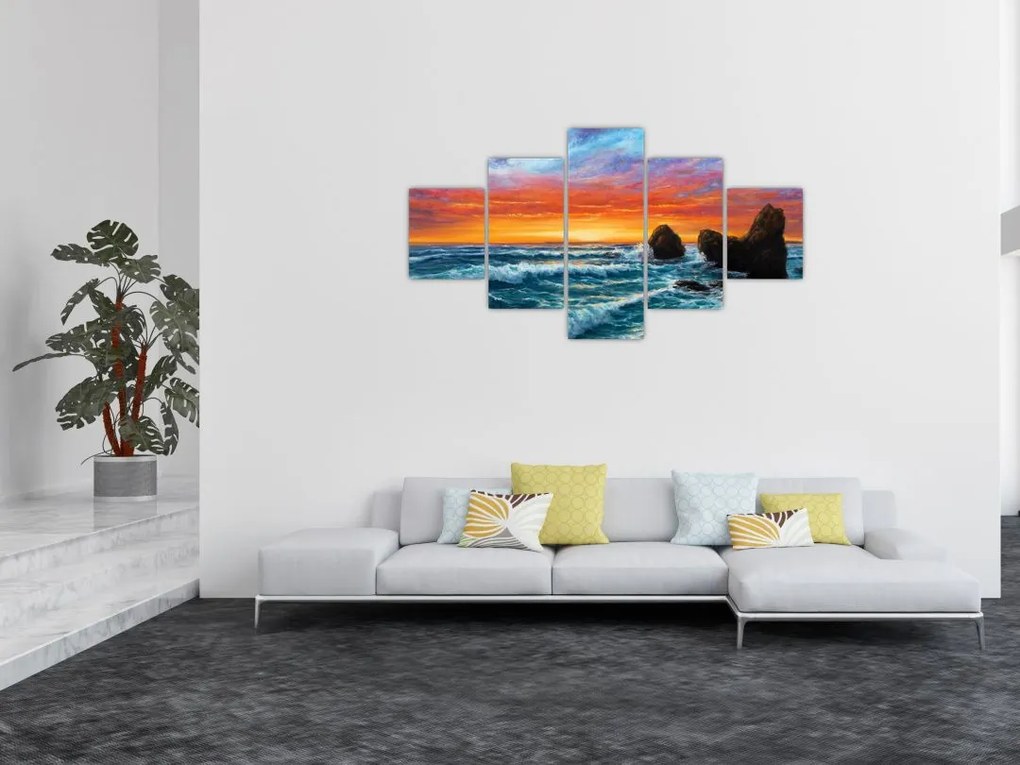 Obraz - Zachód słońca (125x70 cm)