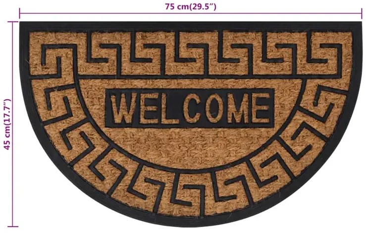 Wycieraczka półokrągła z napisem welcome - Ruber 3X
