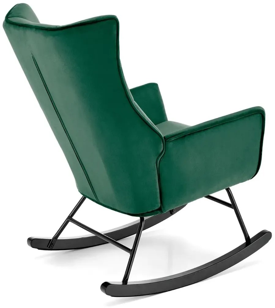 Fotel bujany BAZALTO VELVET zielony HALMAR