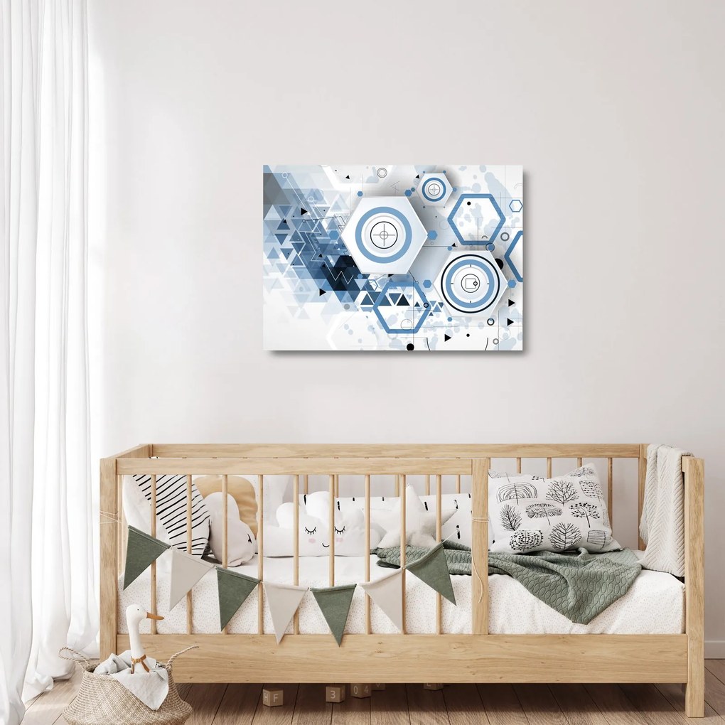 Obraz na szkle - Abstrakcja geometryczna (70x50 cm)