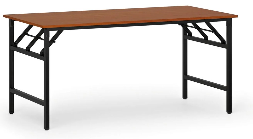 Stół konferencyjny FAST READY, 160x80 cm, czarna podstawa, czereśnia