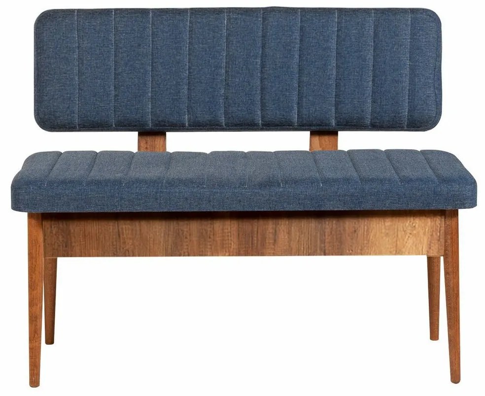 Ławka Vina Dark Blue and Walnut