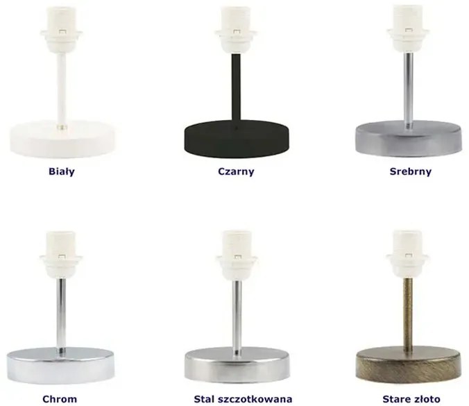 Lampka stołowa do salonu na srebrnym stelażu - N1-T62