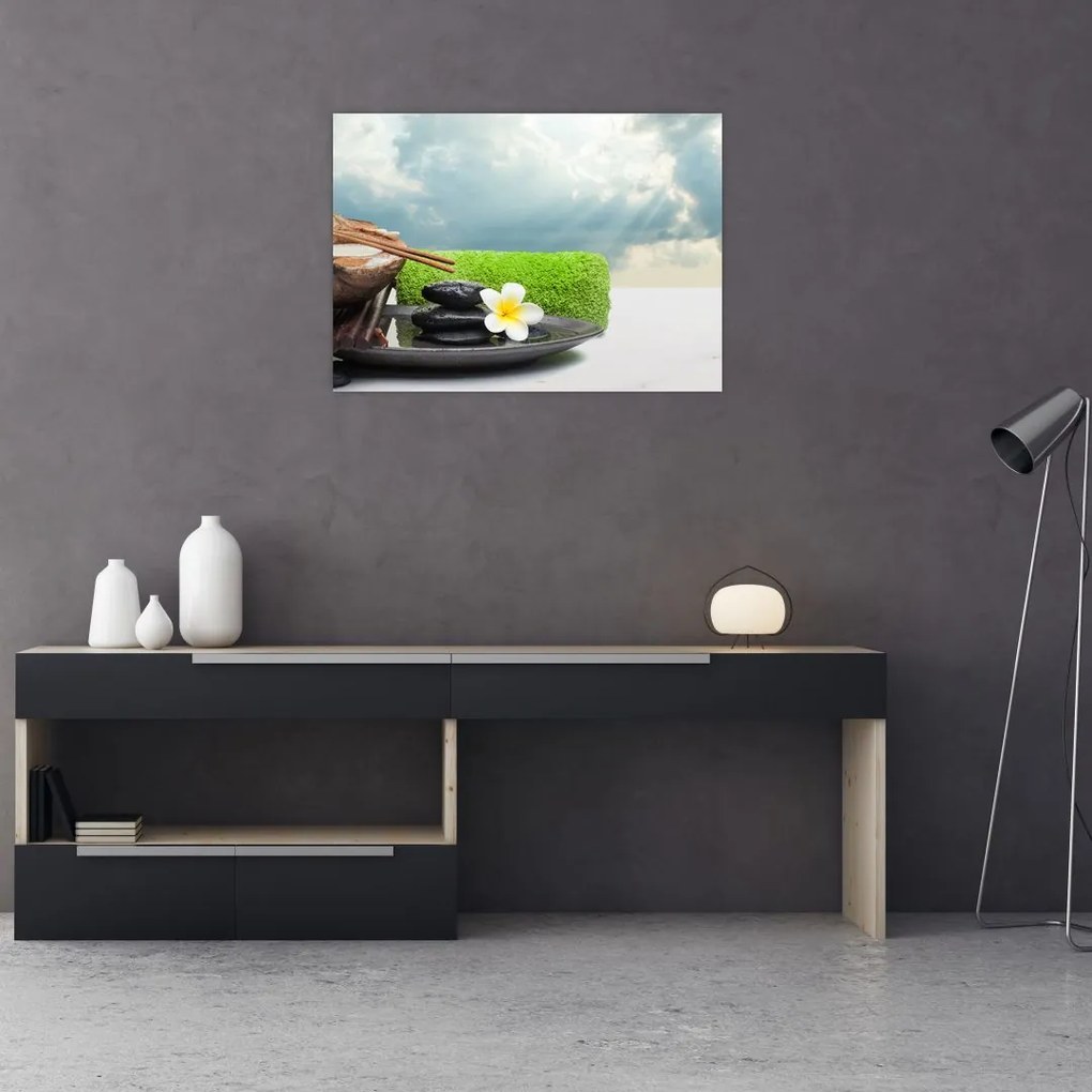 Obraz na szkle - Spa and relakx (70x50 cm)