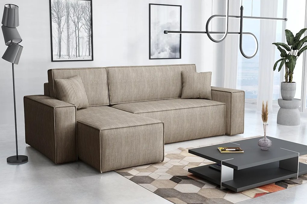 Narożnik DENIS L z funkcją spania 135x200 Poso 2