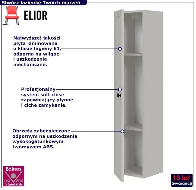 Wiszący słupek łazienkowy w kolorze kaszmiru C5-R30