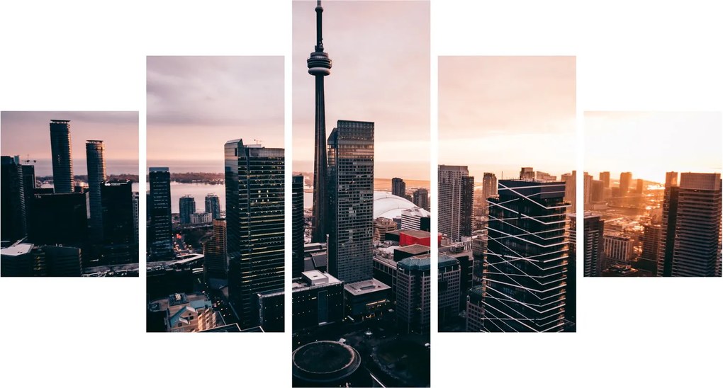 Obraz - Widok na centrum miasta (125x70 cm)