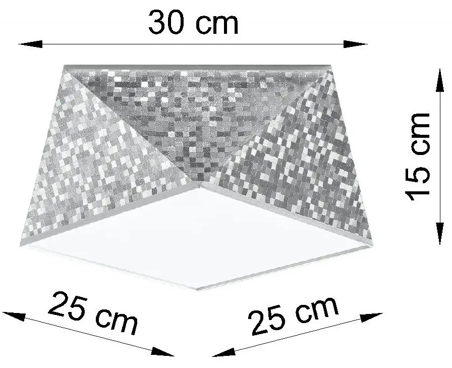 Srebrny plafon geometryczny - EX589-Hexi